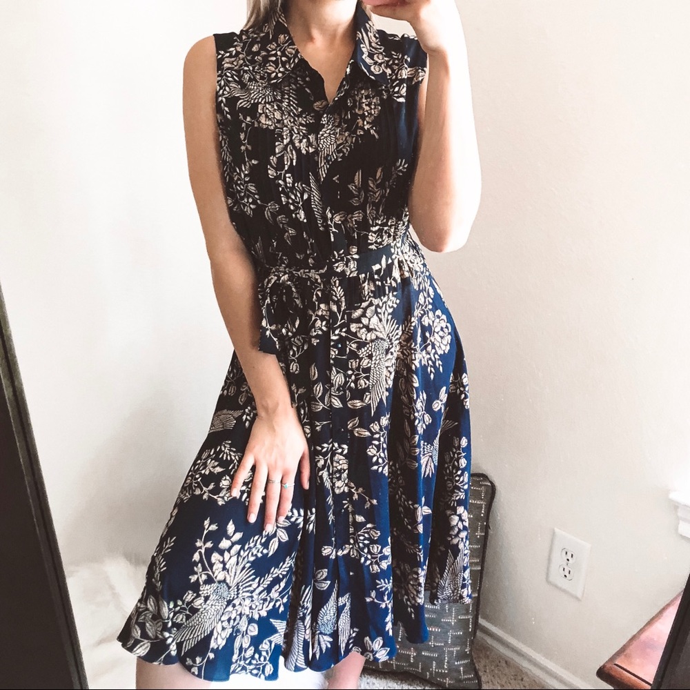 nanette lepore - silk floral midi wrap dress